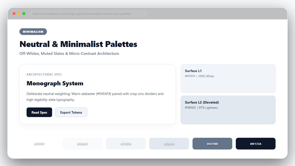 Neutral & Minimalist Palettes: Whites & Grays Visual Architecture