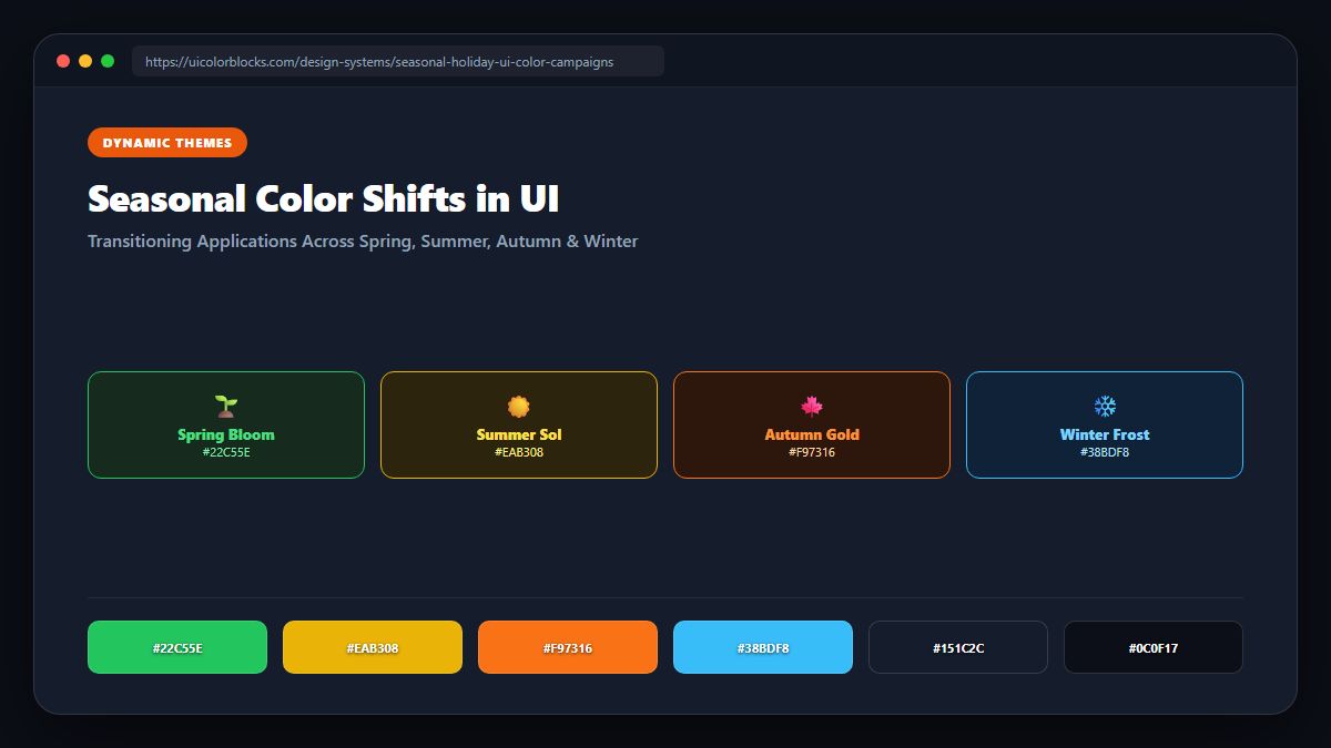 Seasonal Color Shifts: Dynamic Themes in UI Visual Architecture