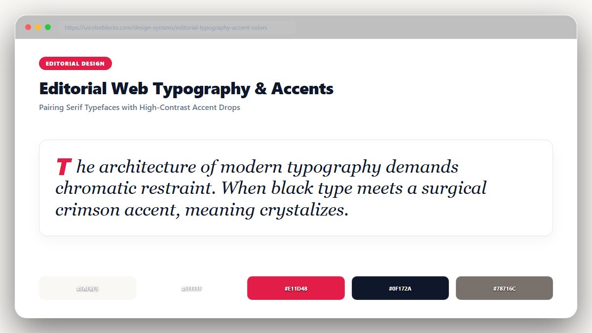 Editorial & Magazine Web Design: Pairing Colors with Typography