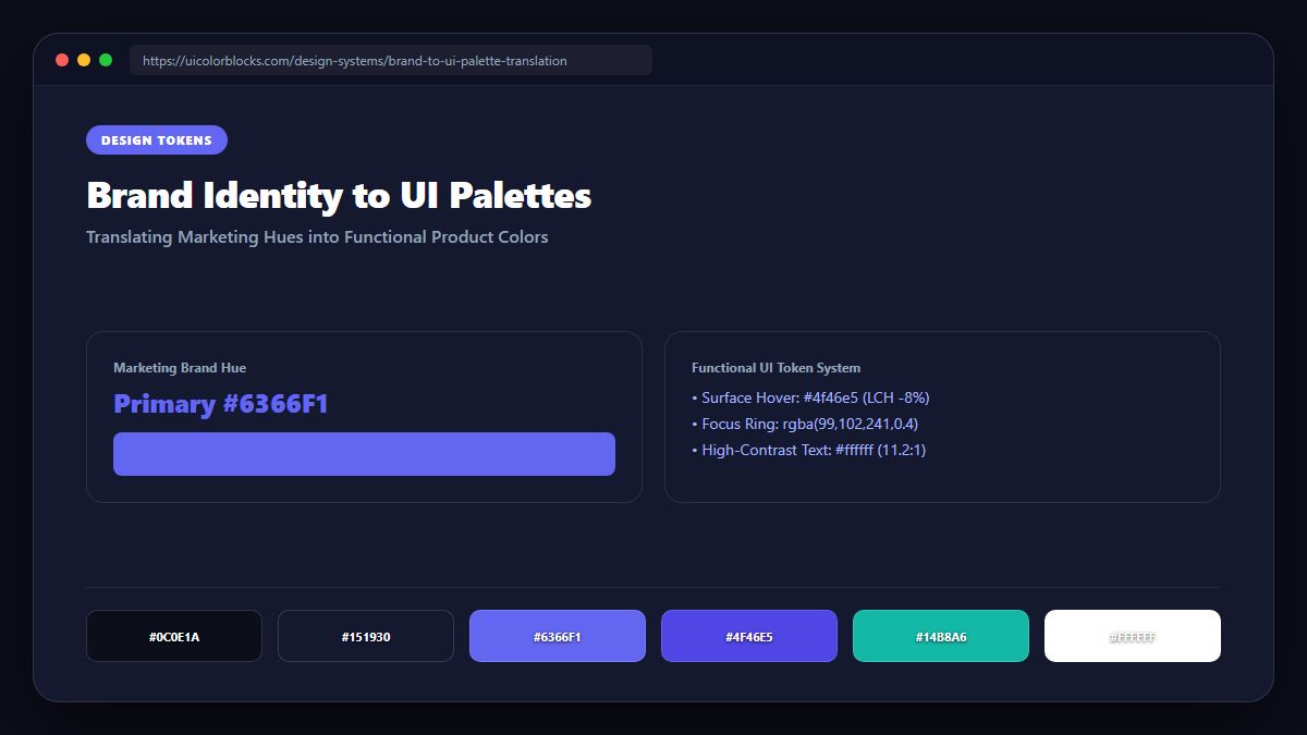 Translating brand logo colors into scalable interface design tokens